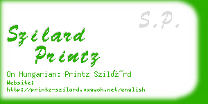 szilard printz business card